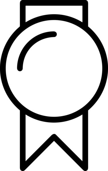Kazanan Siyah ve Beyaz Logo Simgesi Markalaşma ve Tasarım için PNG Biçiminde