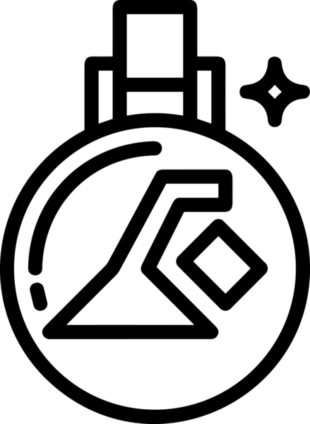Kazanan Siyah ve Beyaz Logo Simgesi Markalaşma ve Tasarım için PNG Biçiminde