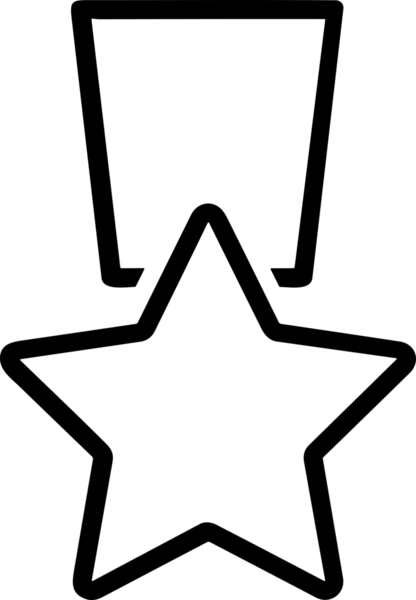 Kazanan Siyah ve Beyaz Logo Simgesi Markalaşma ve Tasarım için PNG Biçiminde