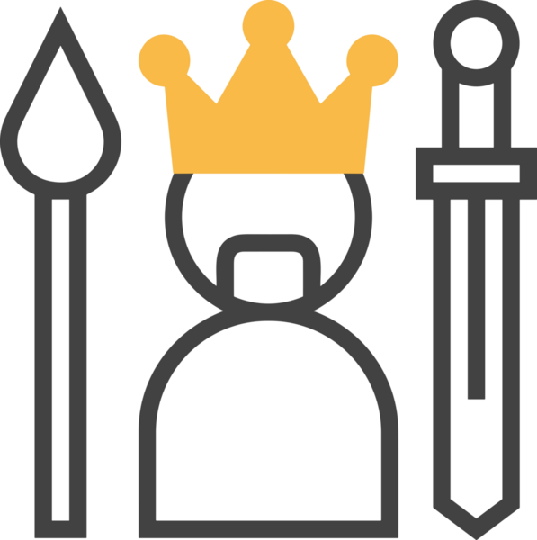 Kazanan Siyah ve Beyaz Logo Simgesi Markalaşma ve Tasarım için PNG Biçiminde