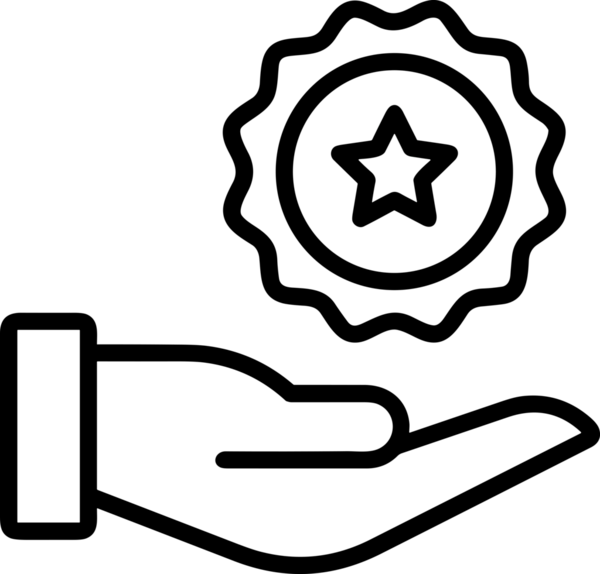 Kazanan Siyah ve Beyaz Logo Simgesi Markalaşma ve Tasarım için PNG Biçiminde