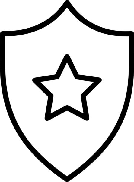 Kazanan Siyah ve Beyaz Logo Simgesi Markalaşma ve Tasarım için PNG Biçiminde