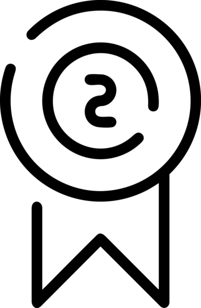 Kazanan Siyah ve Beyaz Logo Simgesi Markalaşma ve Tasarım için PNG Biçiminde