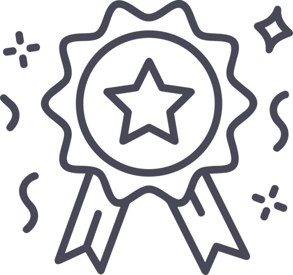 Kazanan Siyah ve Beyaz Logo Simgesi Markalaşma ve Tasarım için PNG Biçiminde