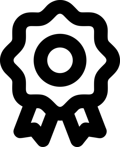 Kazanan Siyah ve Beyaz Logo Simgesi Markalaşma ve Tasarım için PNG Biçiminde