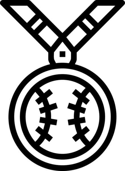 Kazanan Siyah ve Beyaz Logo Simgesi Markalaşma ve Tasarım için PNG Biçiminde