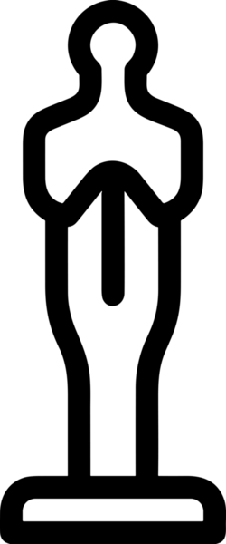 Kazanan Siyah ve Beyaz Logo Simgesi Markalaşma ve Tasarım için PNG Biçiminde