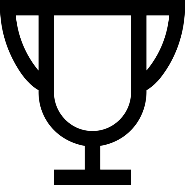 Kazanan Siyah ve Beyaz Logo Simgesi Markalaşma ve Tasarım için PNG Biçiminde