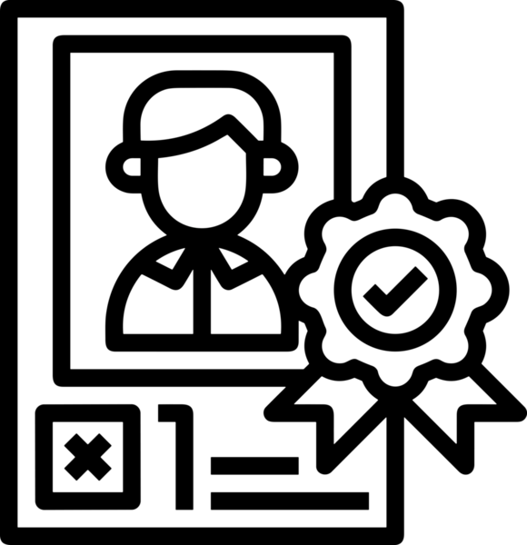 Kazanan Siyah ve Beyaz Logo Simgesi Markalaşma ve Tasarım için PNG Biçiminde