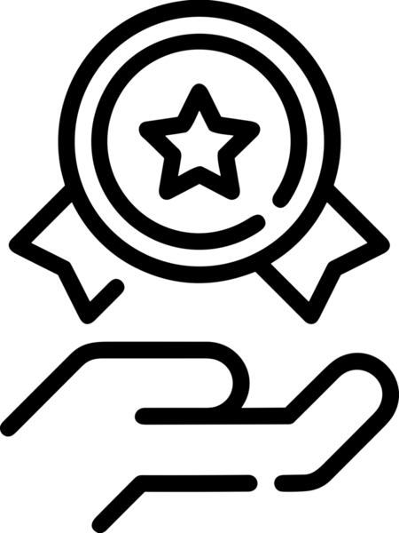 Kazanan Siyah ve Beyaz Logo Simgesi Markalaşma ve Tasarım için PNG Biçiminde