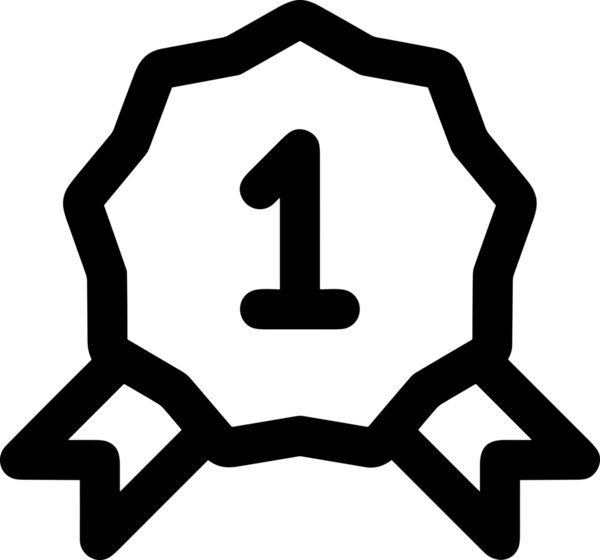 Kazanan Siyah ve Beyaz Logo Simgesi Markalaşma ve Tasarım için PNG Biçiminde