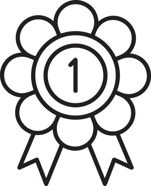 Kazanan Siyah ve Beyaz Logo Simgesi Markalaşma ve Tasarım için PNG Biçiminde