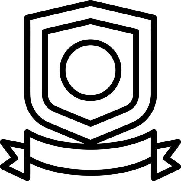 Kazanan Siyah ve Beyaz Logo Simgesi Markalaşma ve Tasarım için PNG Biçiminde