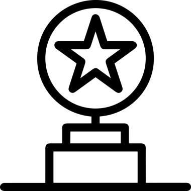 Kazanan Siyah ve Beyaz Logo Simgesi Markalaşma ve Tasarım için PNG Biçiminde
