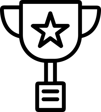 Kazanan Siyah ve Beyaz Logo Simgesi Markalaşma ve Tasarım için PNG Biçiminde