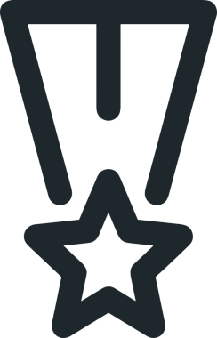 Kazanan Siyah ve Beyaz Logo Simgesi Markalaşma ve Tasarım için PNG Biçiminde