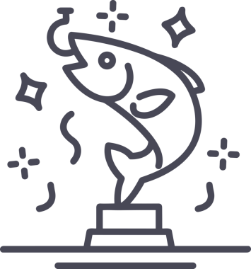 Kazanan Siyah ve Beyaz Logo Simgesi Markalaşma ve Tasarım için PNG Biçiminde