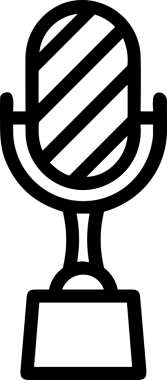 Kazanan Siyah ve Beyaz Logo Simgesi Markalaşma ve Tasarım için PNG Biçiminde