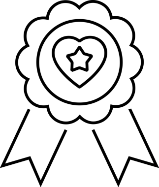 Kazanan Siyah ve Beyaz Logo Simgesi Markalaşma ve Tasarım için PNG Biçiminde