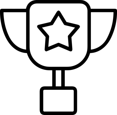 Kazanan Siyah ve Beyaz Logo Simgesi Markalaşma ve Tasarım için PNG Biçiminde