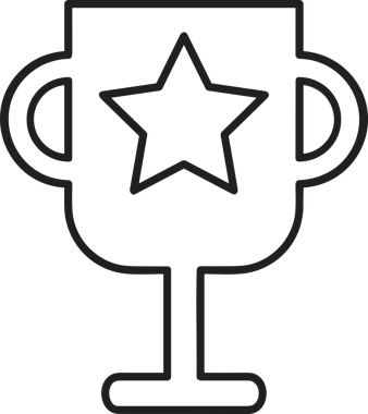 Kazanan Siyah ve Beyaz Logo Simgesi Markalaşma ve Tasarım için PNG Biçiminde