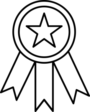 Kazanan Siyah ve Beyaz Logo Simgesi Markalaşma ve Tasarım için PNG Biçiminde