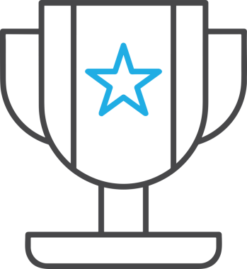 Kazanan Siyah ve Beyaz Logo Simgesi Markalaşma ve Tasarım için PNG Biçiminde