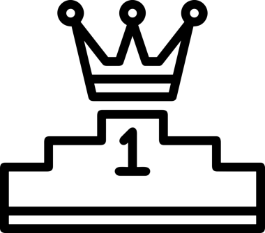 Kazanan Siyah ve Beyaz Logo Simgesi Markalaşma ve Tasarım için PNG Biçiminde