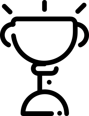 Kazanan Siyah ve Beyaz Logo Simgesi Markalaşma ve Tasarım için PNG Biçiminde