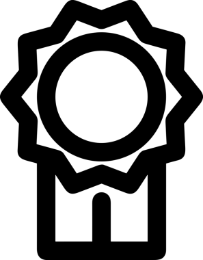 Kazanan Siyah ve Beyaz Logo Simgesi Markalaşma ve Tasarım için PNG Biçiminde