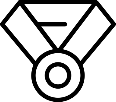 Kazanan Siyah ve Beyaz Logo Simgesi Markalaşma ve Tasarım için PNG Biçiminde