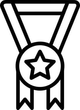 Kazanan Siyah ve Beyaz Logo Simgesi Markalaşma ve Tasarım için PNG Biçiminde