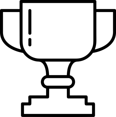 Kazanan Siyah ve Beyaz Logo Simgesi Markalaşma ve Tasarım için PNG Biçiminde