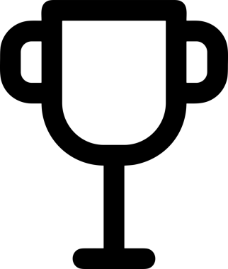 Kazanan Siyah ve Beyaz Logo Simgesi Markalaşma ve Tasarım için PNG Biçiminde