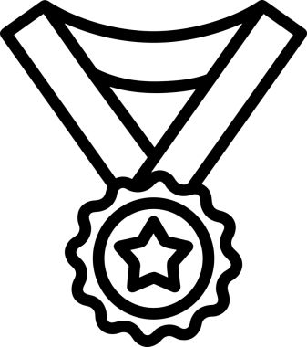 Kazanan Siyah ve Beyaz Logo Simgesi Markalaşma ve Tasarım için PNG Biçiminde