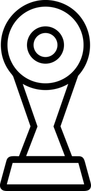 Kazanan Siyah ve Beyaz Logo Simgesi Markalaşma ve Tasarım için PNG Biçiminde