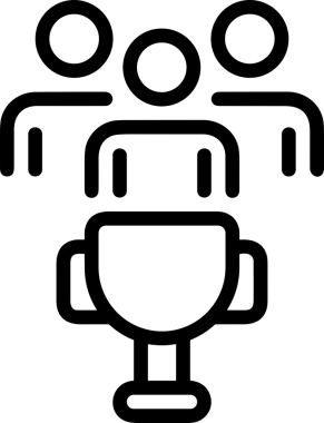 Kazanan Siyah ve Beyaz Logo Simgesi Markalaşma ve Tasarım için PNG Biçiminde