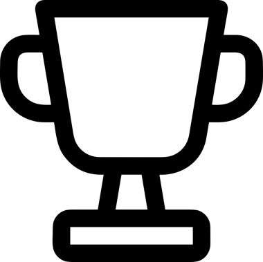 Kazanan Siyah ve Beyaz Logo Simgesi Markalaşma ve Tasarım için PNG Biçiminde