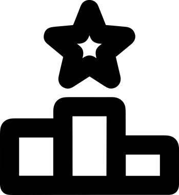 Kazanan Siyah ve Beyaz Logo Simgesi Markalaşma ve Tasarım için PNG Biçiminde