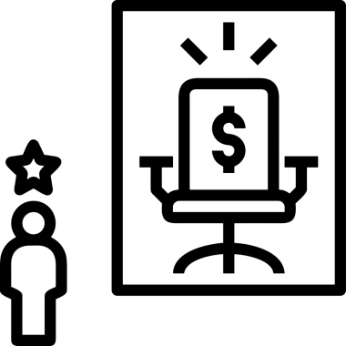 Kazanan Siyah ve Beyaz Logo Simgesi Markalaşma ve Tasarım için PNG Biçiminde