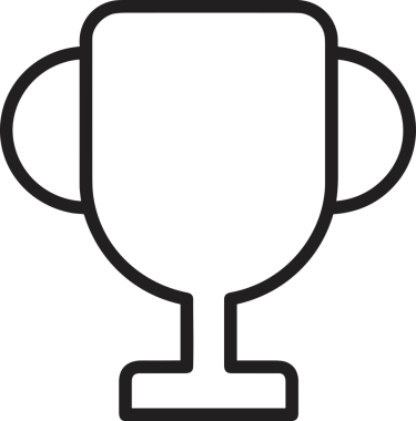 Kazanan Siyah ve Beyaz Logo Simgesi Markalaşma ve Tasarım için PNG Biçiminde