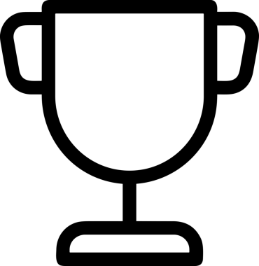 Kazanan Siyah ve Beyaz Logo Simgesi Markalaşma ve Tasarım için PNG Biçiminde