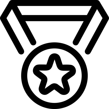 Kazanan Siyah ve Beyaz Logo Simgesi Markalaşma ve Tasarım için PNG Biçiminde