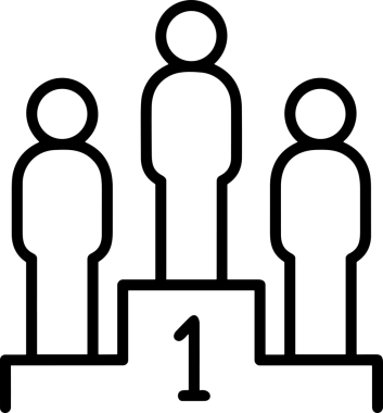Kazanan Siyah ve Beyaz Logo Simgesi Markalaşma ve Tasarım için PNG Biçiminde