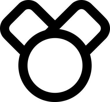 Kazanan Siyah ve Beyaz Logo Simgesi Markalaşma ve Tasarım için PNG Biçiminde
