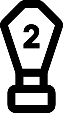 Kazanan Siyah ve Beyaz Logo Simgesi Markalaşma ve Tasarım için PNG Biçiminde