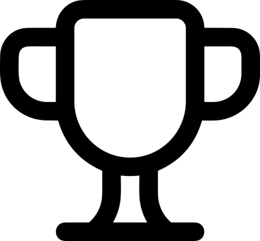 Kazanan Siyah ve Beyaz Logo Simgesi Markalaşma ve Tasarım için PNG Biçiminde