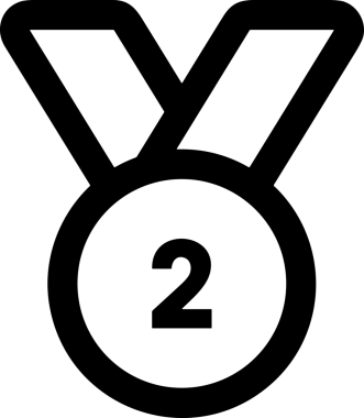 Kazanan Siyah ve Beyaz Logo Simgesi Markalaşma ve Tasarım için PNG Biçiminde