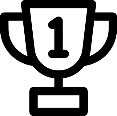 Kazanan Siyah ve Beyaz Logo Simgesi Markalaşma ve Tasarım için PNG Biçiminde