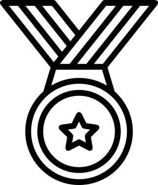 Kazanan Siyah ve Beyaz Logo Simgesi Markalaşma ve Tasarım için PNG Biçiminde